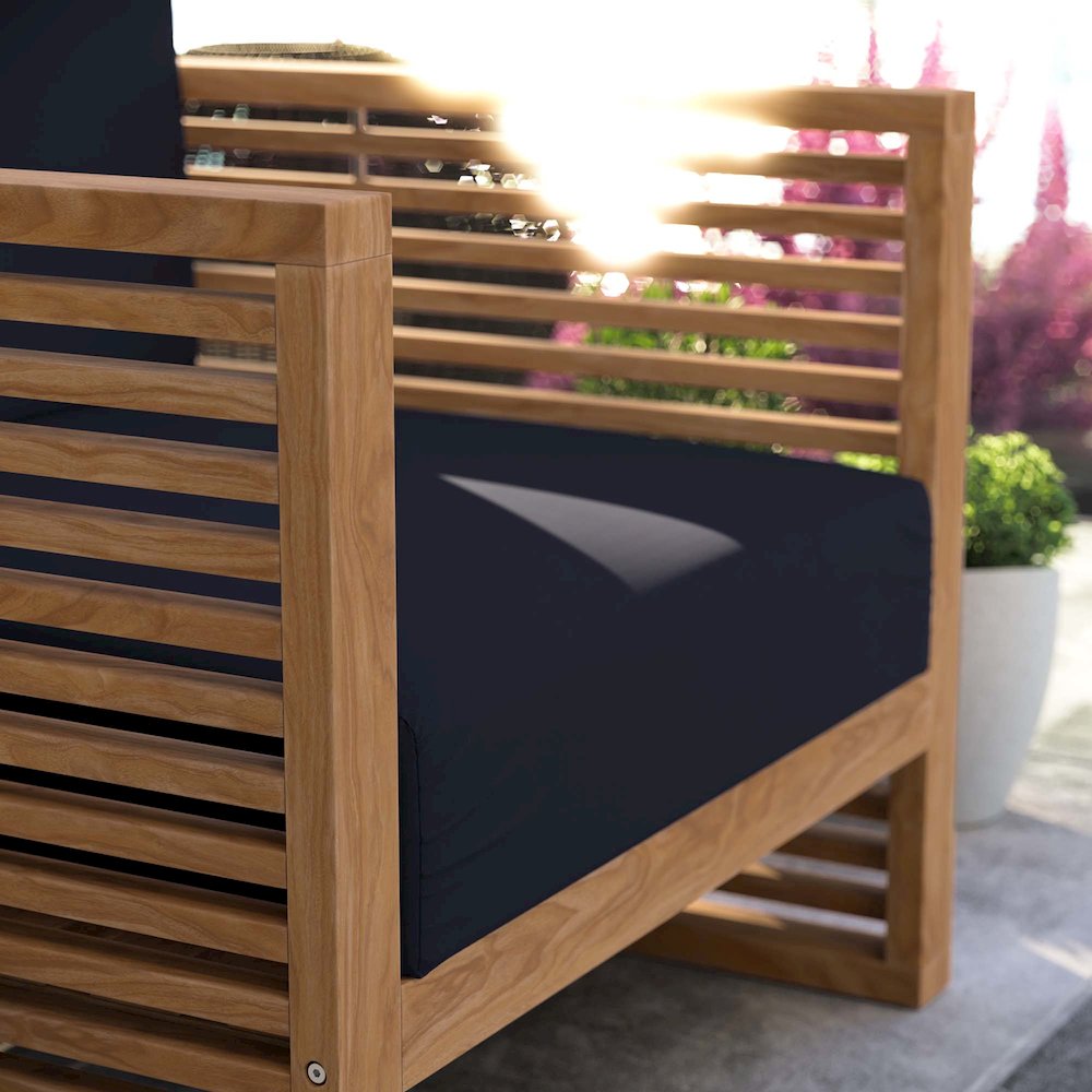 Carlsbad Teak Wood Outdoor Patio Armchair. Picture 8