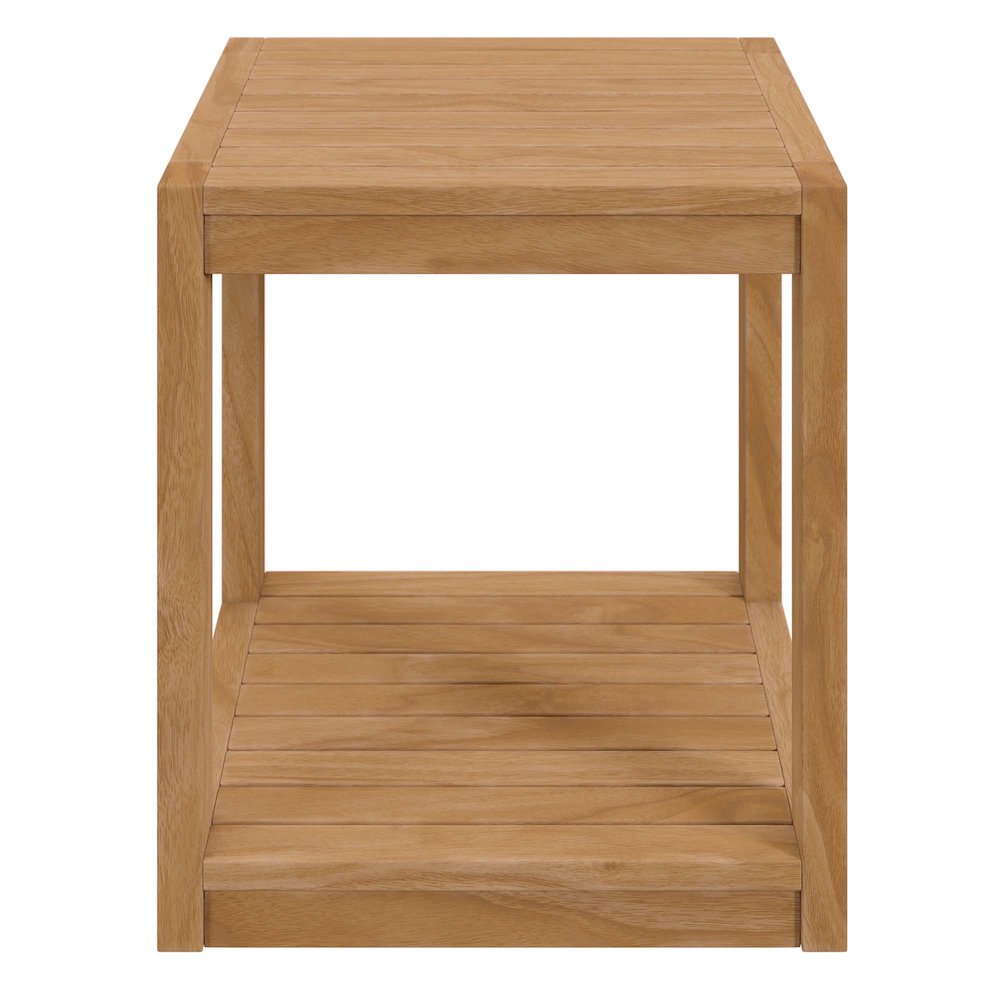 Carlsbad Teak Wood Outdoor Patio Side Table. Picture 3