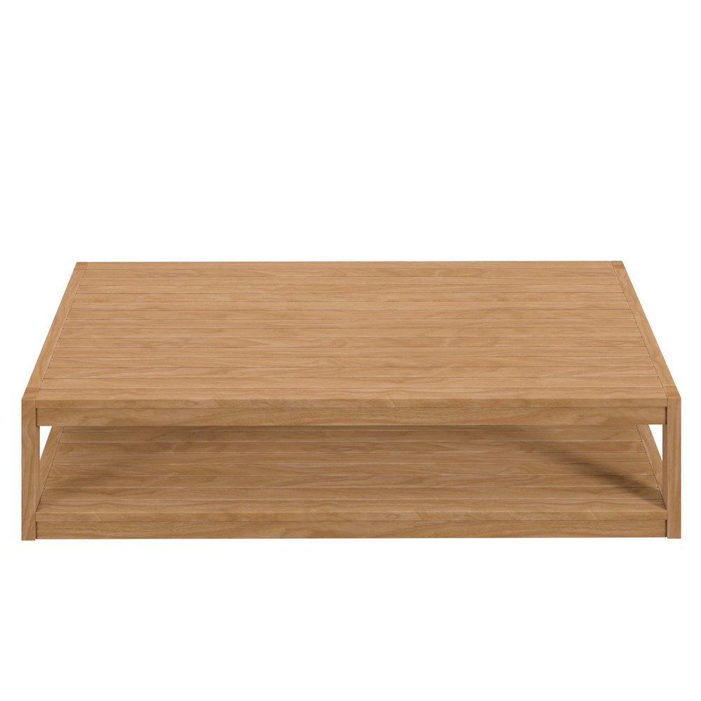 Carlsbad Teak Wood Outdoor Patio Coffee Table. Picture 4
