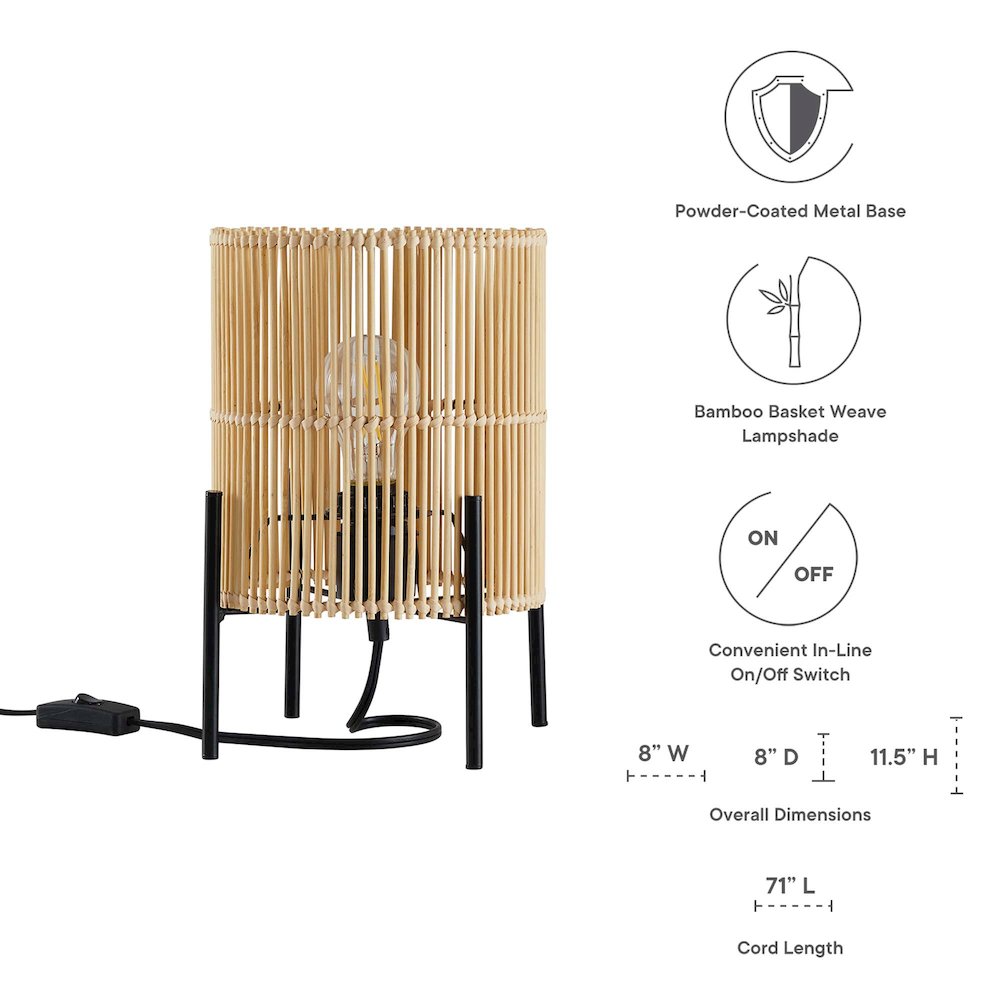Casen Bamboo Table Lamp. Picture 2