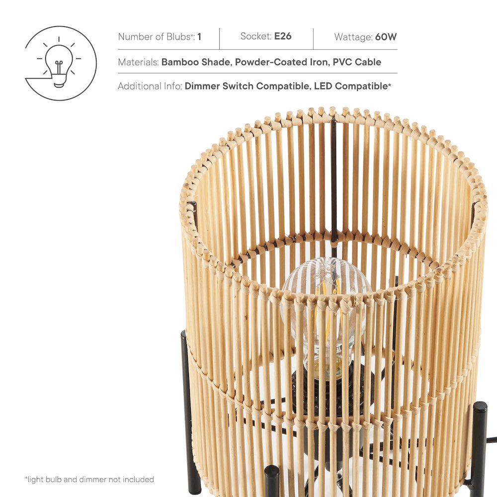 Casen Bamboo Table Lamp. Picture 3