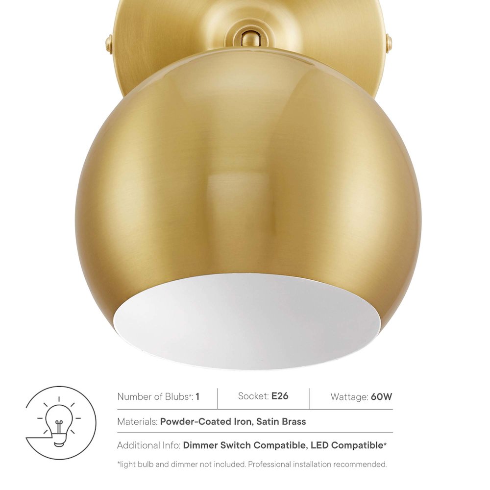Chalice 4" Swing-Arm Metal Wall Sconce. Picture 3