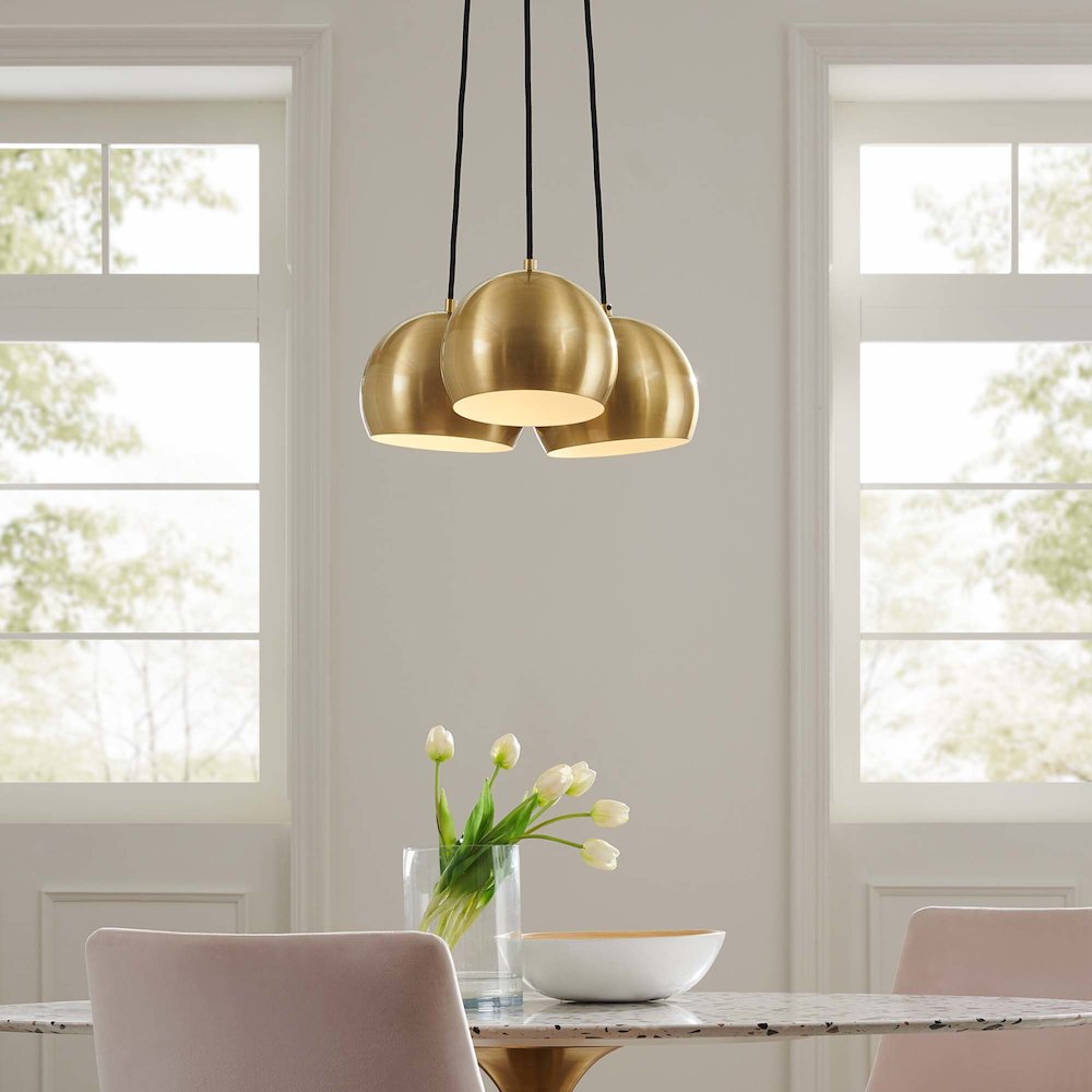 Chalice 3-Light Metal Pendant. Picture 9