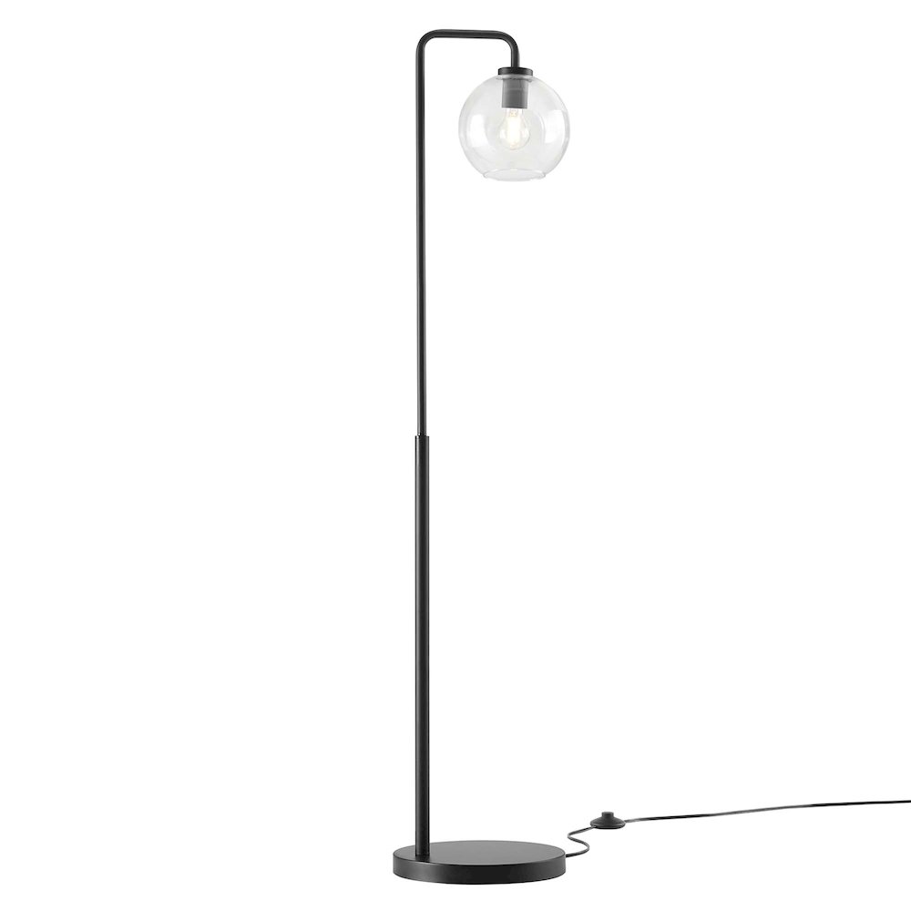 Silo Glass Globe Glass and Metal Floor Lamp. Picture 4