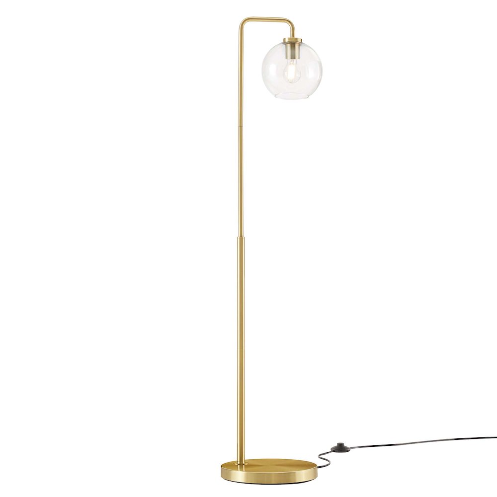 Silo Glass Globe Glass and Metal Floor Lamp. Picture 4