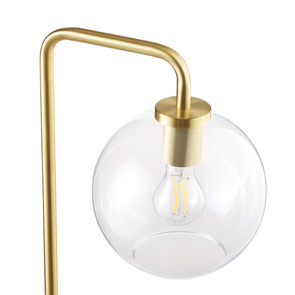 Silo Glass Globe Glass and Metal Floor Lamp. Picture 6