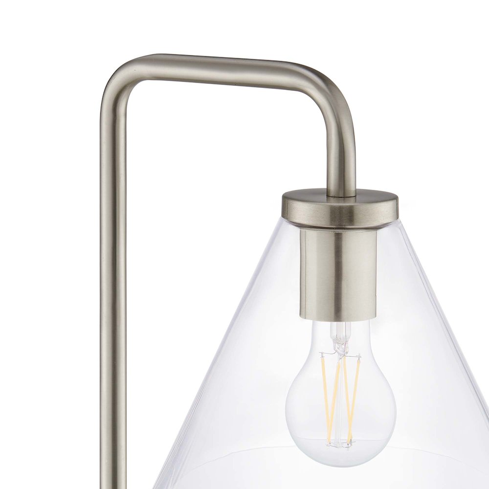 Element Transparent Glass Glass and Metal Floor Lamp. Picture 6