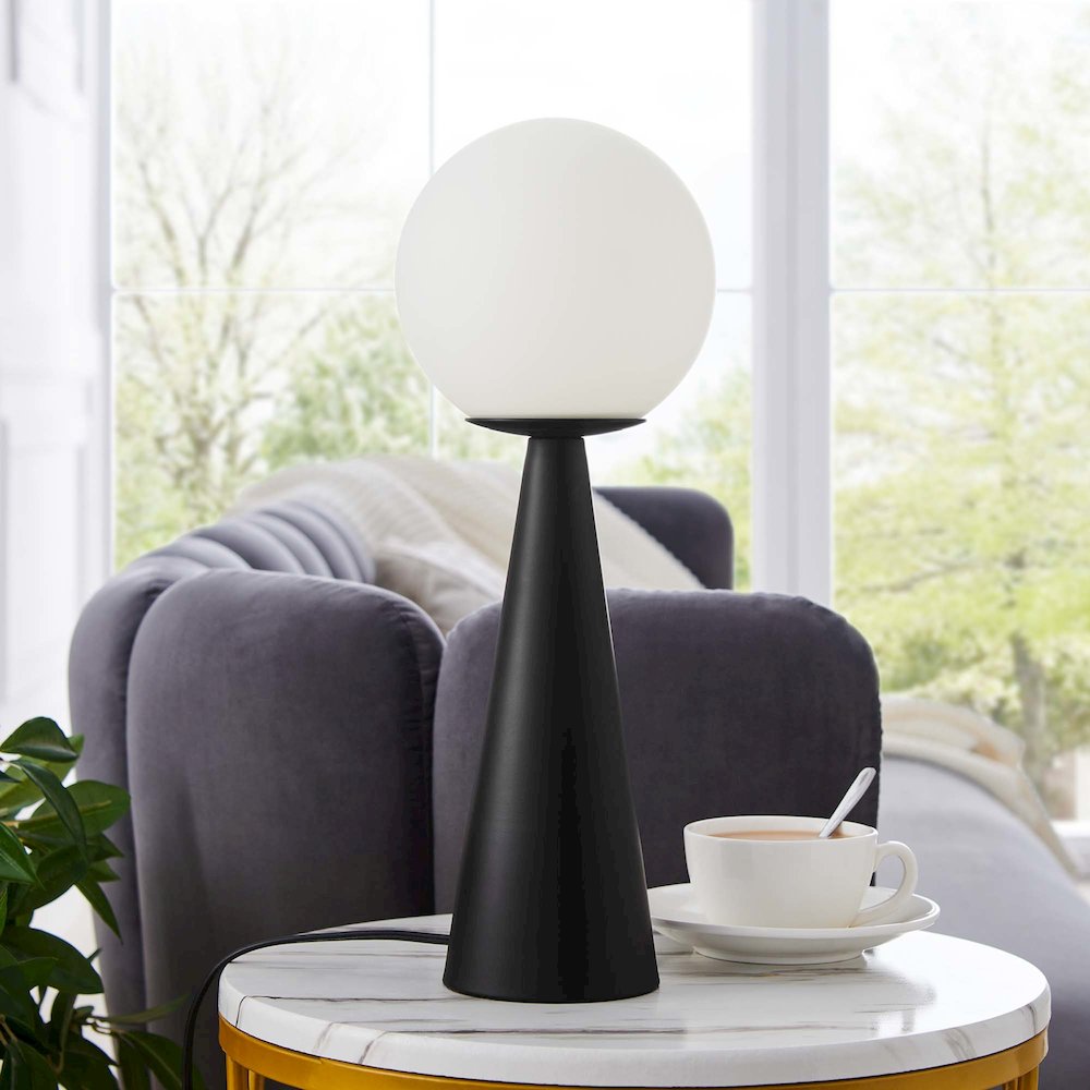 Apex Glass Globe Glass Table Lamp. Picture 8