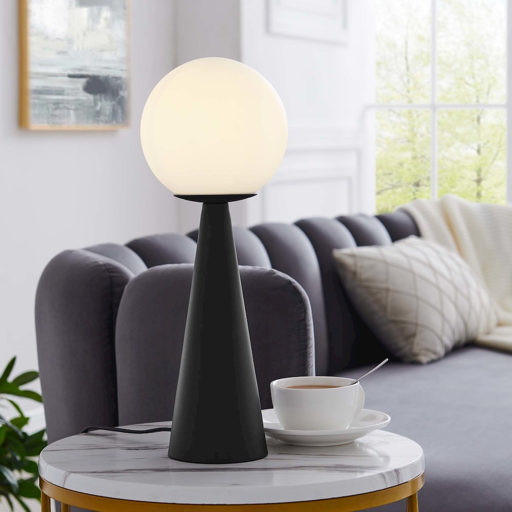 Apex Glass Globe Glass Table Lamp. Picture 7