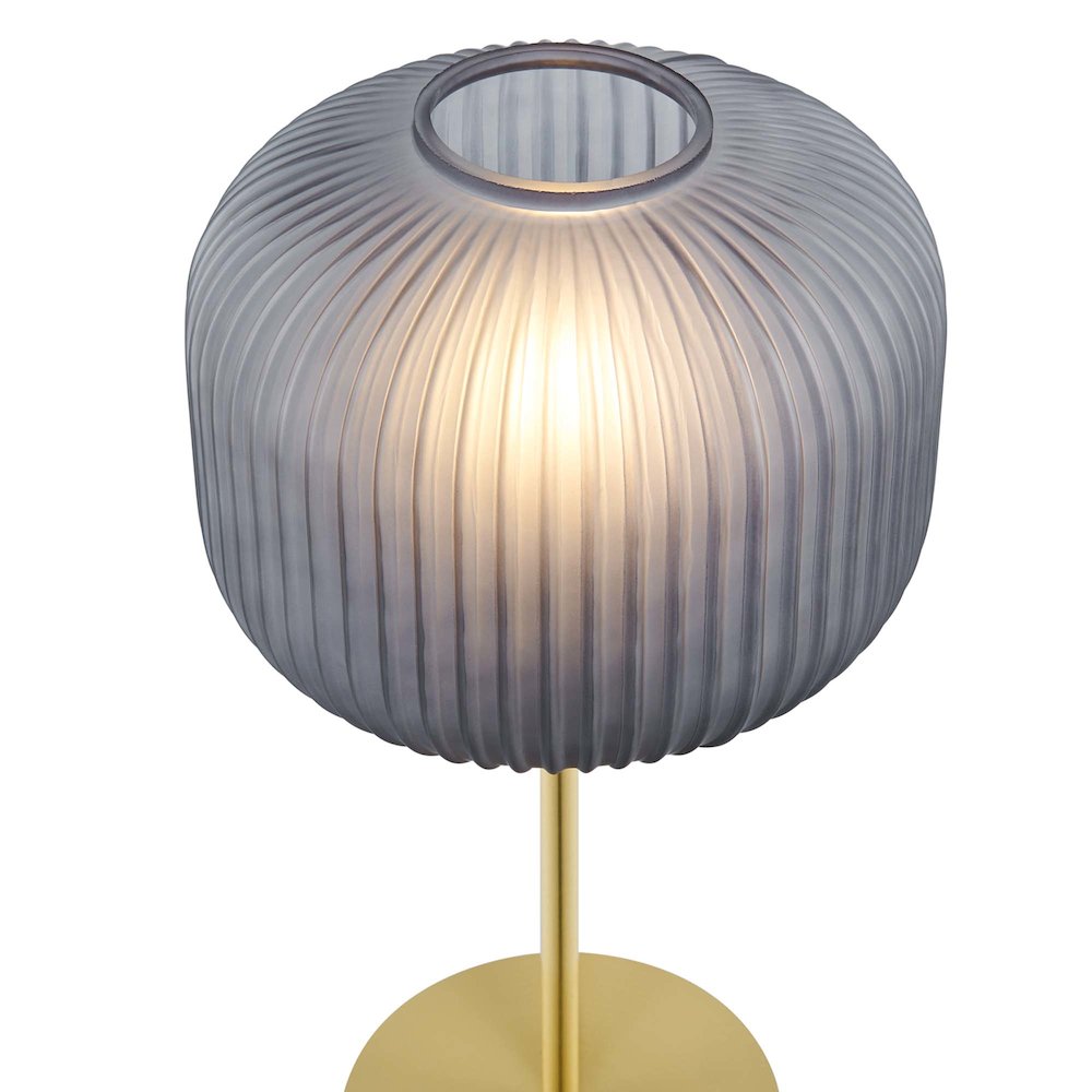 Reprise Glass Sphere Glass and Metal Table Lamp. Picture 5