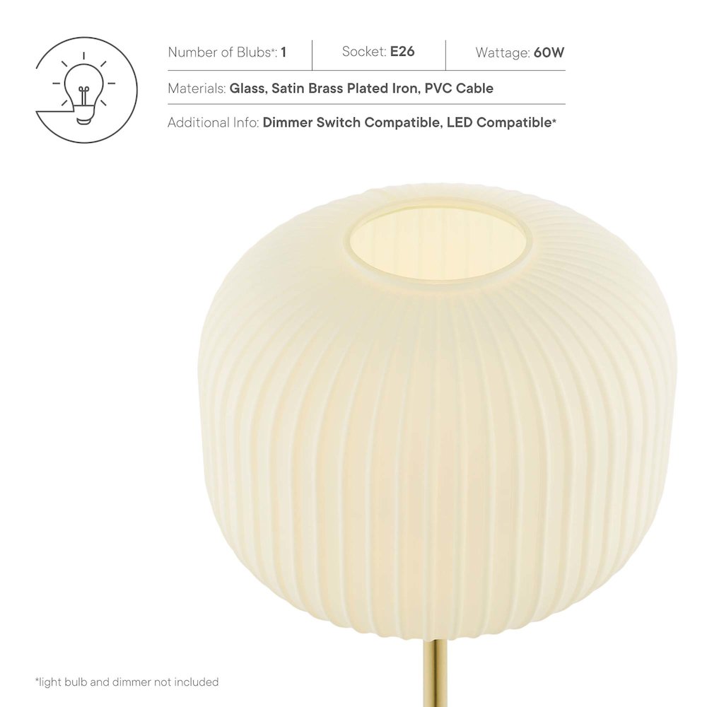 Reprise Glass Sphere Glass and Metal Table Lamp. Picture 3