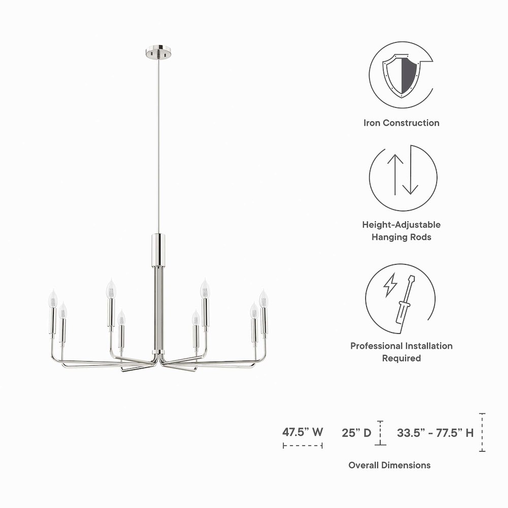 Rekindle 8-Light Chandelier. Picture 3