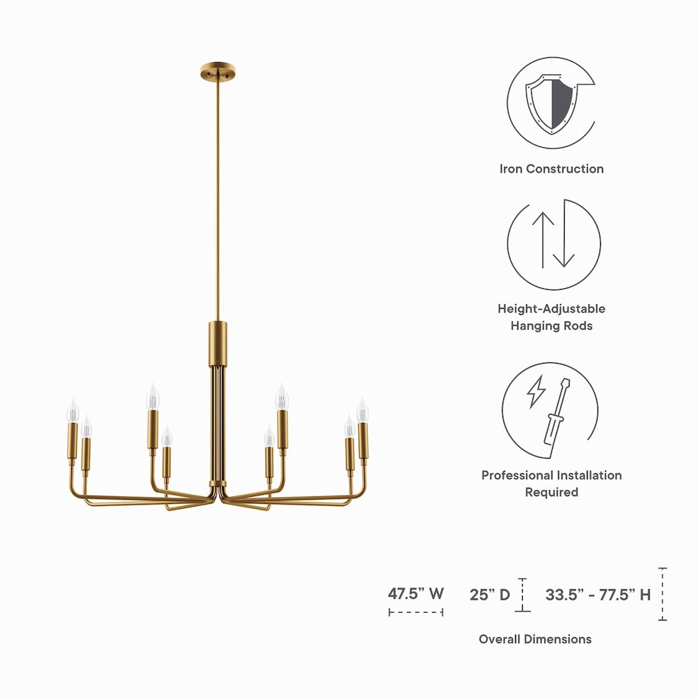 Rekindle 8-Light Chandelier. Picture 3