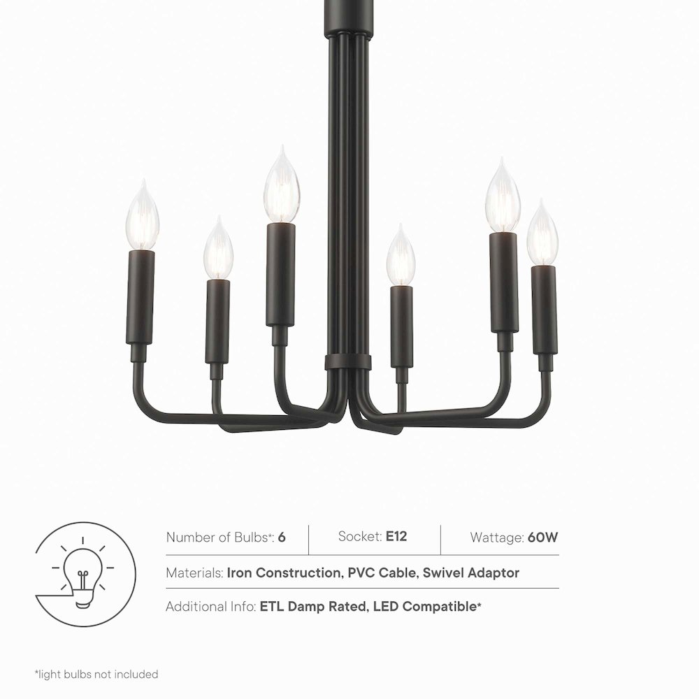 Rekindle 6-Light Chandelier. Picture 2