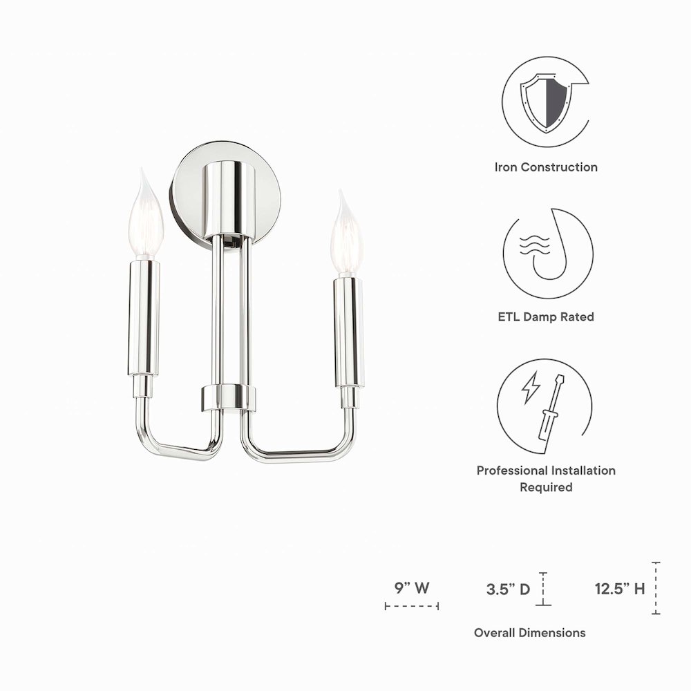 Rekindle 2-Light Wall Sconce. Picture 3