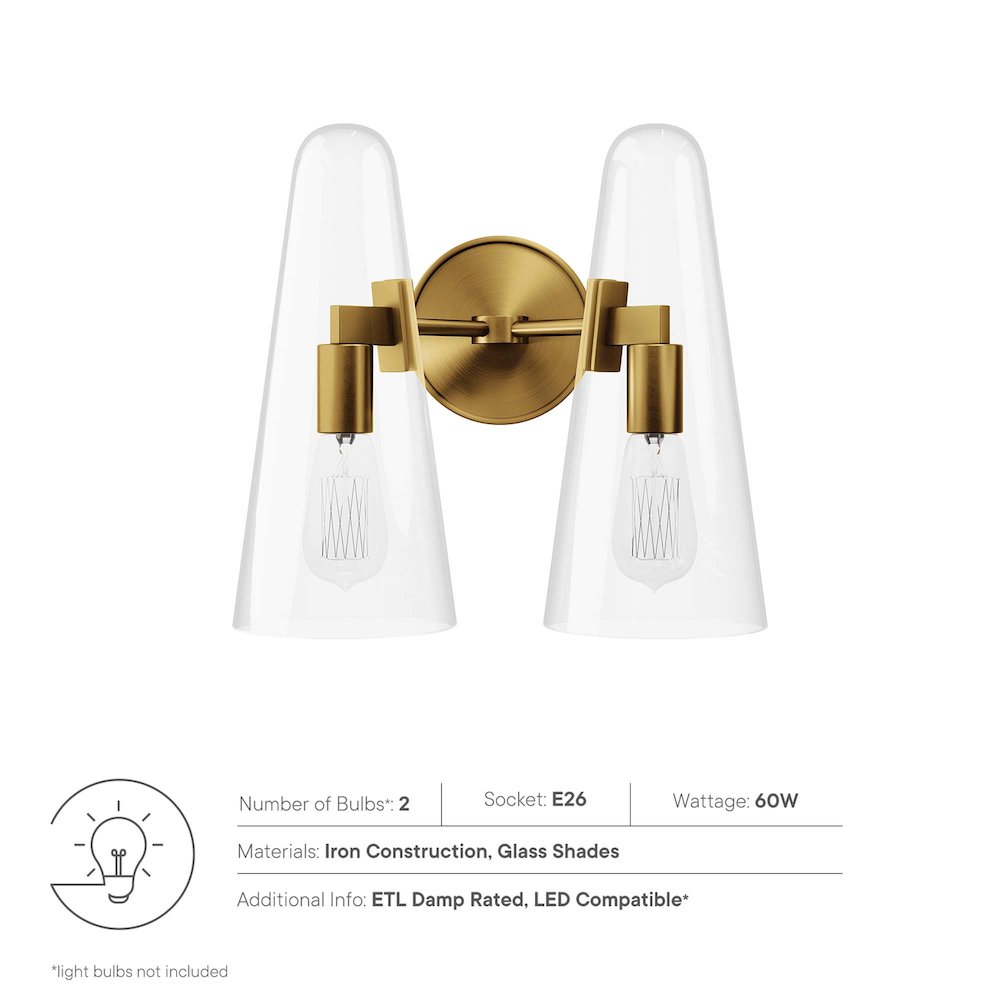 Beacon 2-Light Wall Sconce. Picture 2