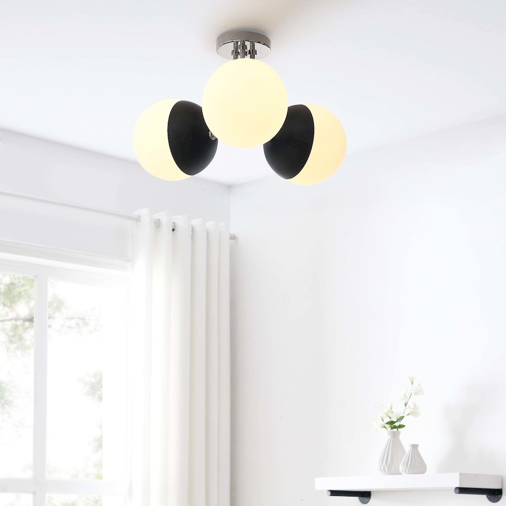Stellar 3-Light Semi-Flush Ceiling Light. Picture 8