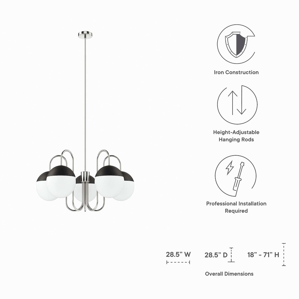 Stellar 5-Light Chandelier. Picture 3