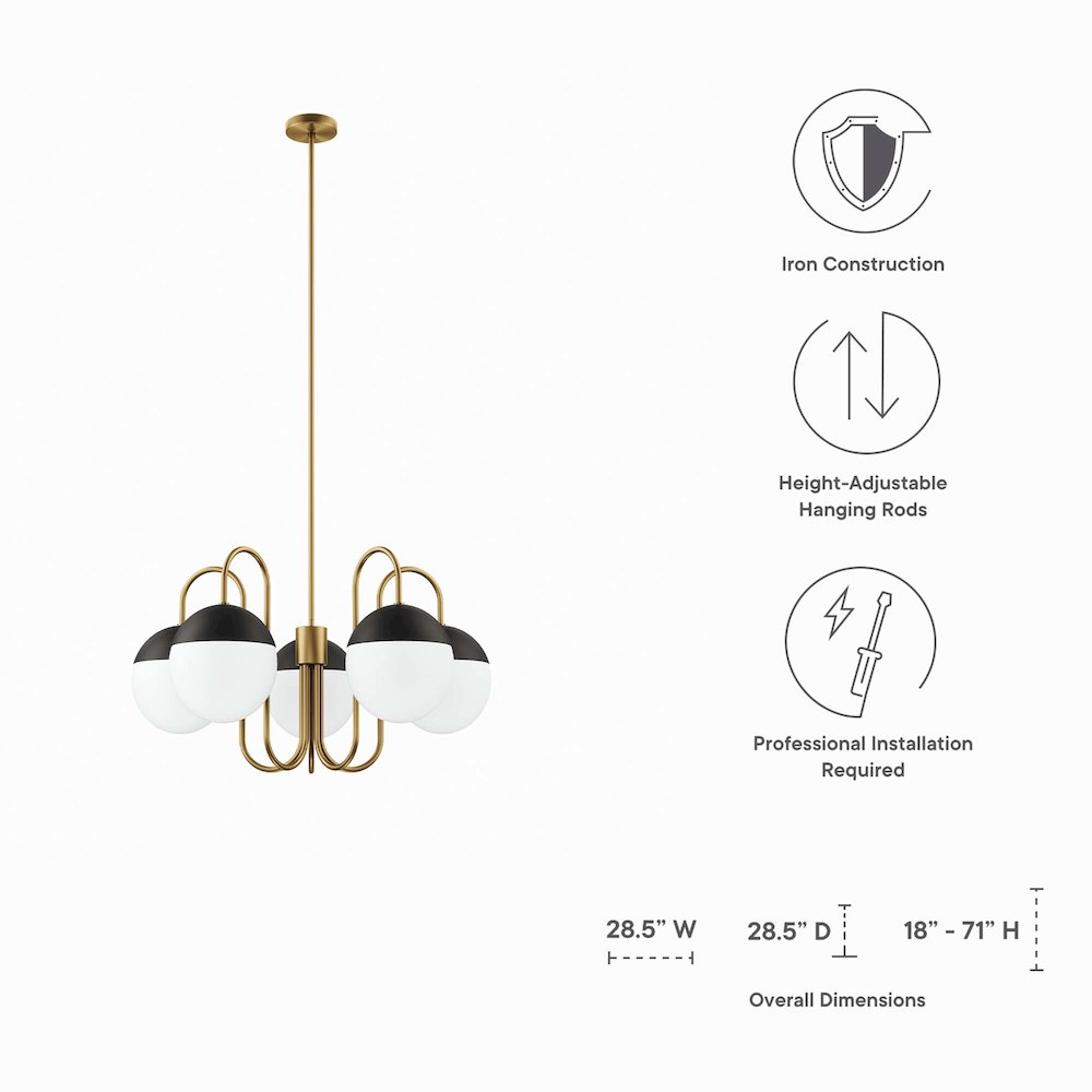 Stellar 5-Light Chandelier. Picture 3