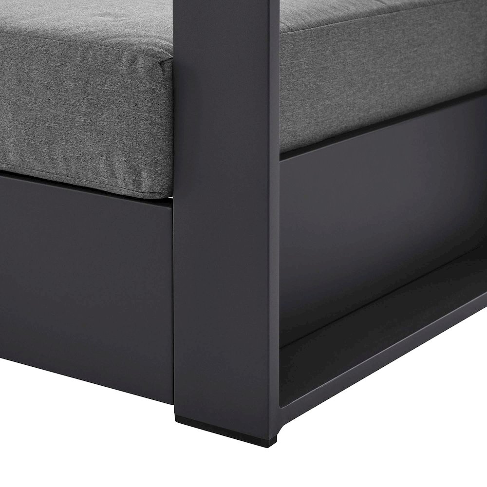 Tahoe Outdoor Patio Powder-Coated Aluminum Armchair. Picture 5