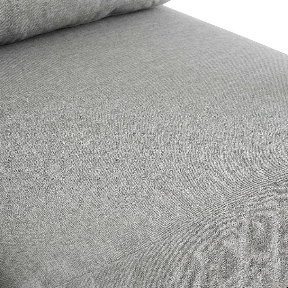 Powder-Coated Aluminum Patio Armchair with Cushions, Gray Gray. Picture 6