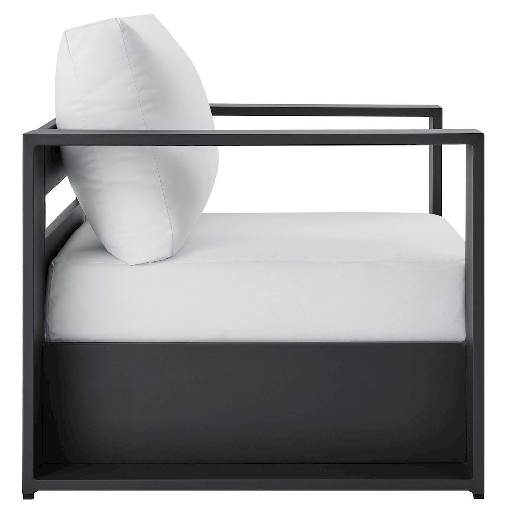 Tahoe Outdoor Patio Powder-Coated Aluminum Armchair. Picture 3