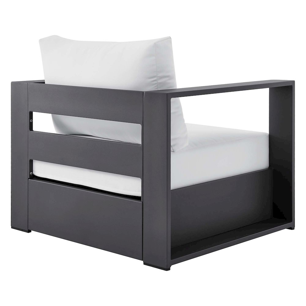 Tahoe Outdoor Patio Powder-Coated Aluminum Armchair. Picture 4