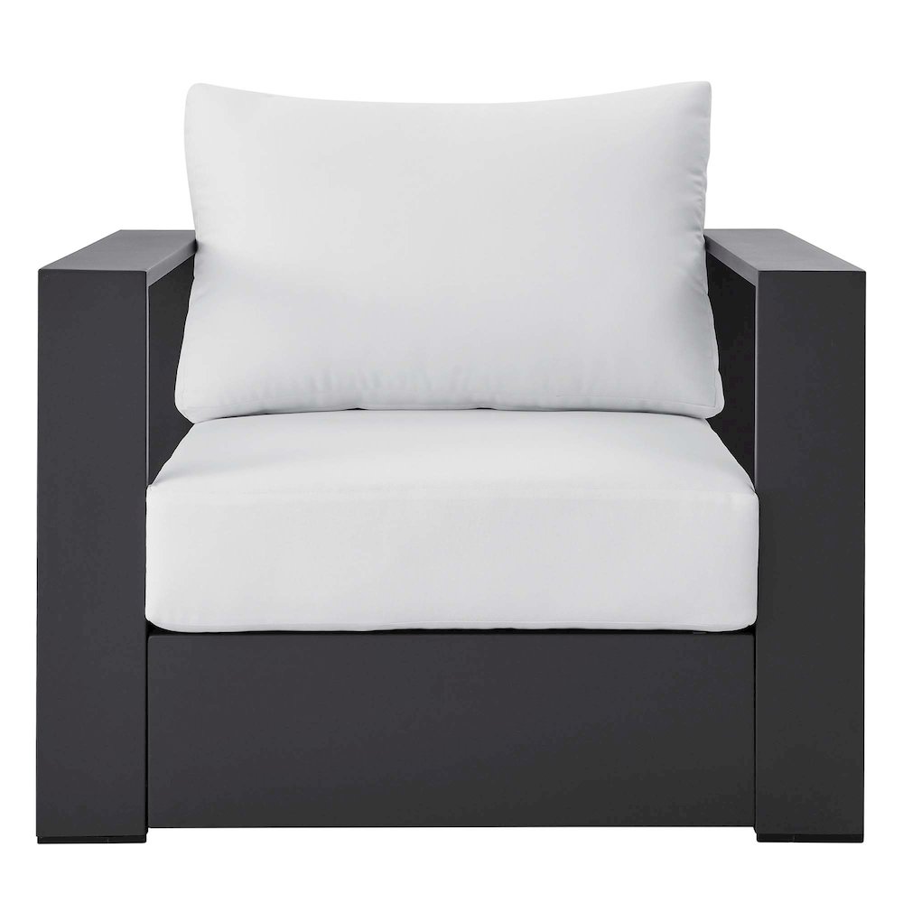 Tahoe Outdoor Patio Powder-Coated Aluminum Armchair. Picture 6