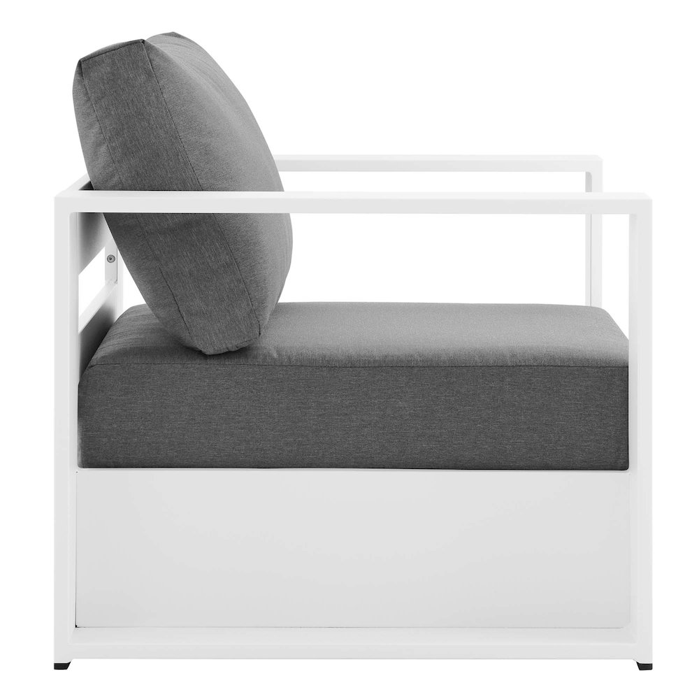 Tahoe Outdoor Patio Powder-Coated Aluminum Armchair. Picture 3