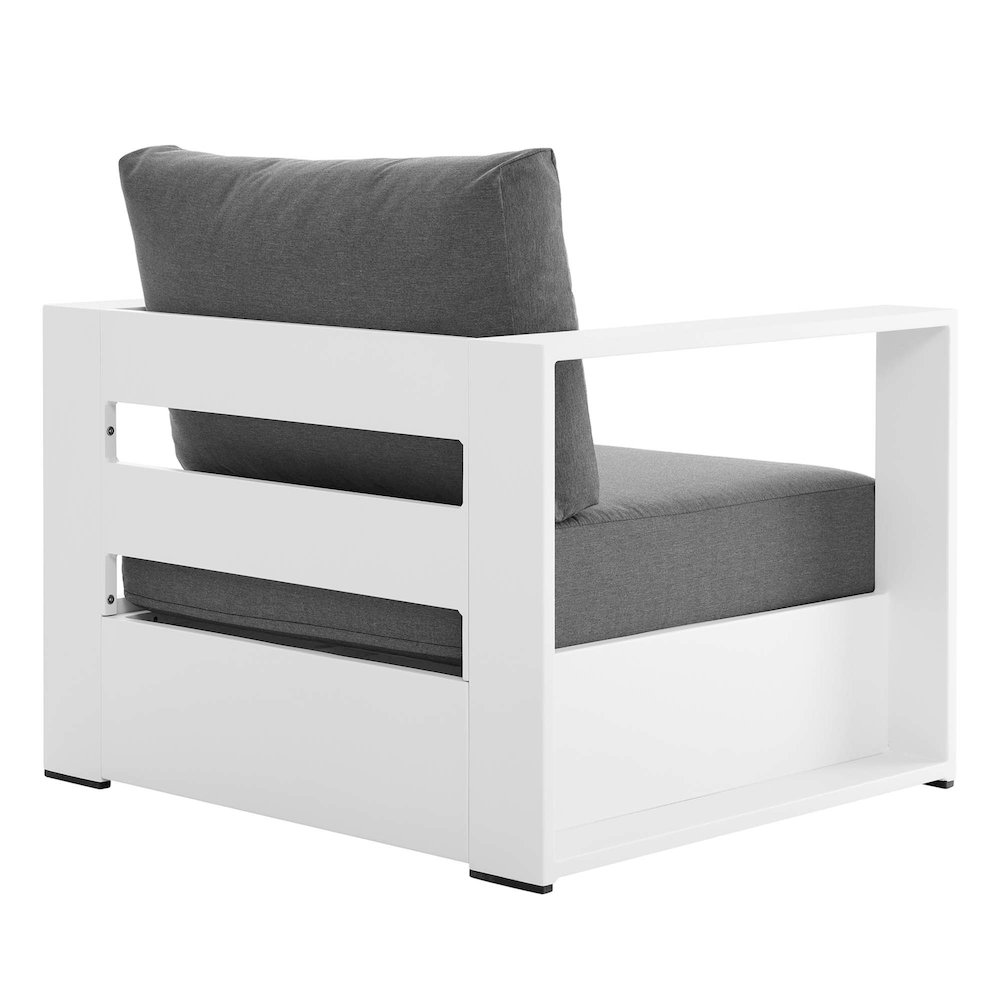 Tahoe Outdoor Patio Powder-Coated Aluminum Armchair. Picture 4