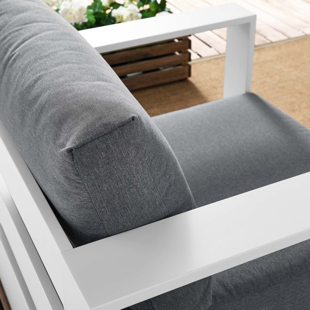 Tahoe Outdoor Patio Powder-Coated Aluminum Armchair. Picture 8