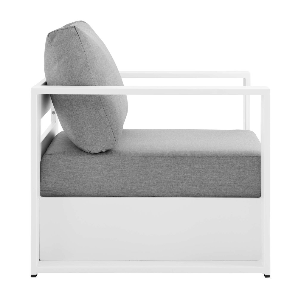 Tahoe Outdoor Patio Powder-Coated Aluminum Armchair. Picture 3