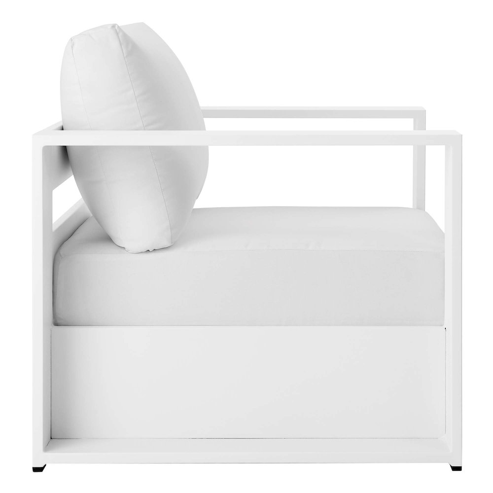 Tahoe Outdoor Patio Powder-Coated Aluminum Armchair. Picture 3