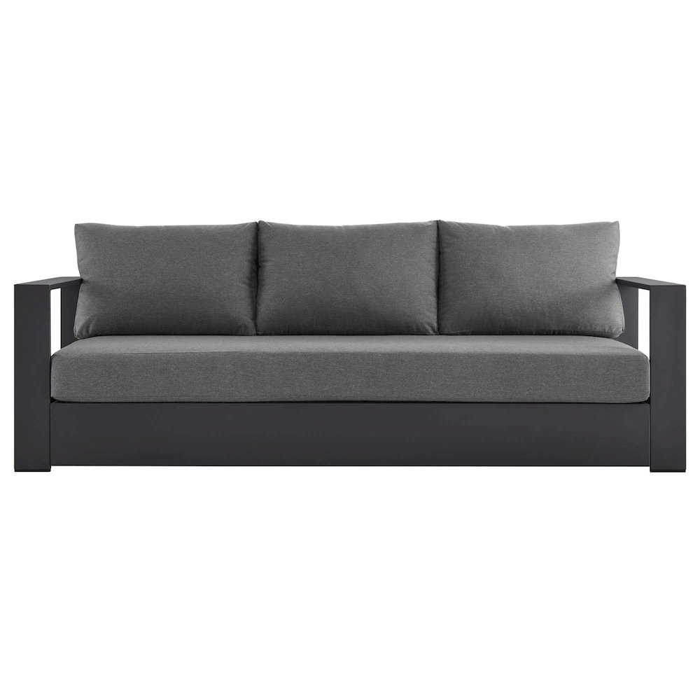Tahoe Outdoor Patio Powder-Coated Aluminum Sofa. Picture 5