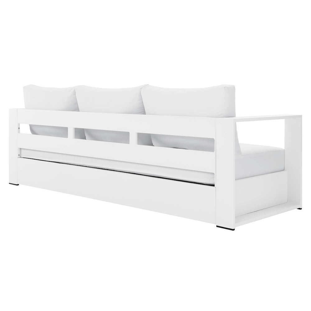 Tahoe Outdoor Patio Powder-Coated Aluminum Sofa. Picture 4