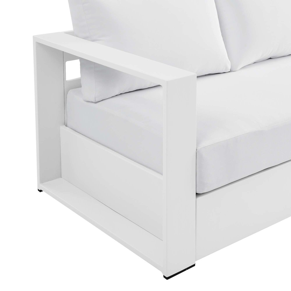 Tahoe Outdoor Patio Powder-Coated Aluminum Sofa. Picture 6