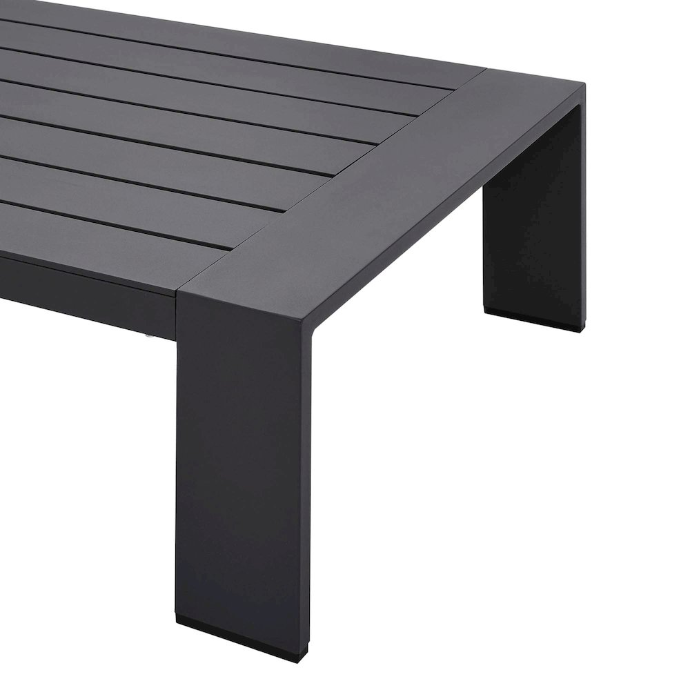 Tahoe Outdoor Patio Powder-Coated Aluminum Coffee Table. Picture 5
