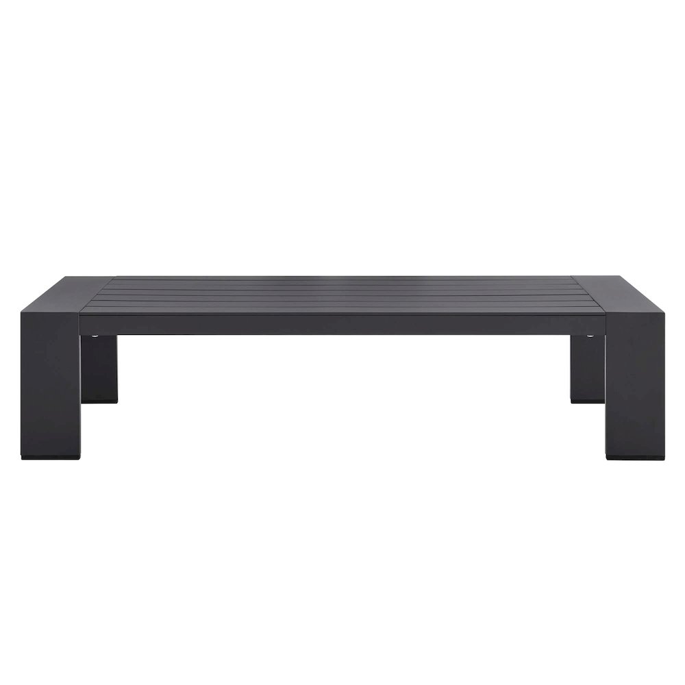 Tahoe Outdoor Patio Powder-Coated Aluminum Coffee Table. Picture 3