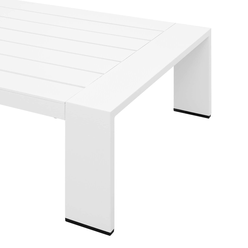 Tahoe Outdoor Patio Powder-Coated Aluminum Coffee Table. Picture 5