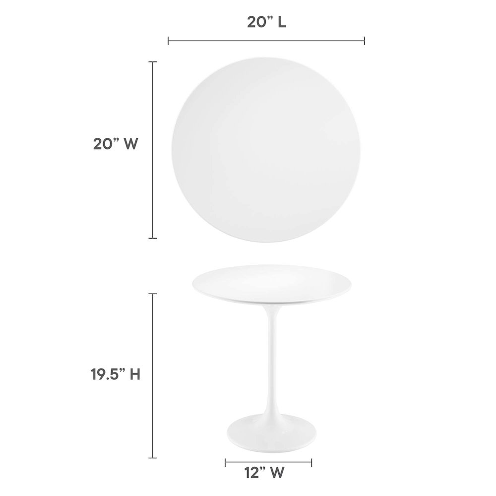 Lippa 20" Round Wood Side Table. Picture 2