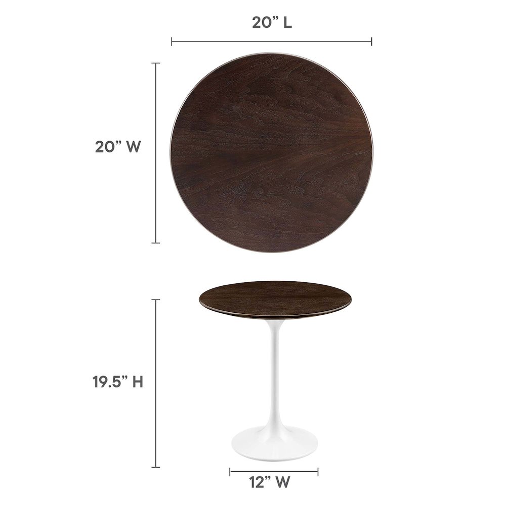 Lippa 20" Round Wood Side Table. Picture 2