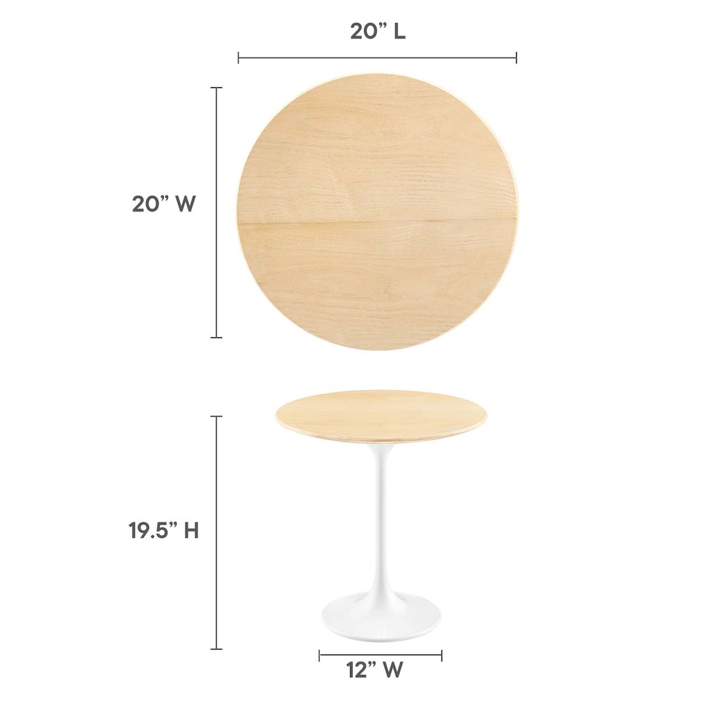 Lippa 20" Round Wood Side Table. Picture 2
