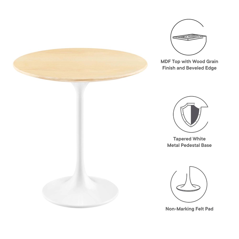 Lippa 20" Round Wood Side Table. Picture 3