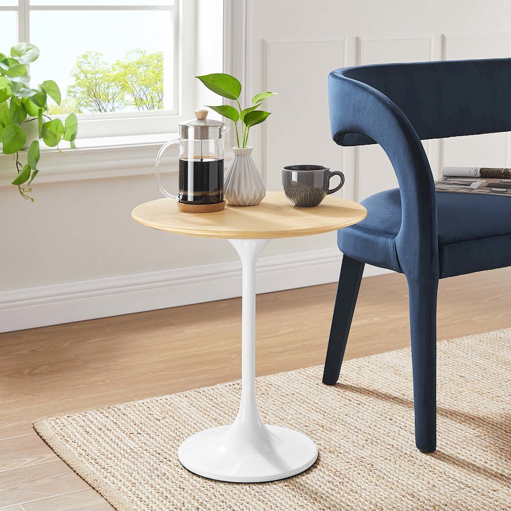 Lippa 20" Round Wood Side Table. Picture 6