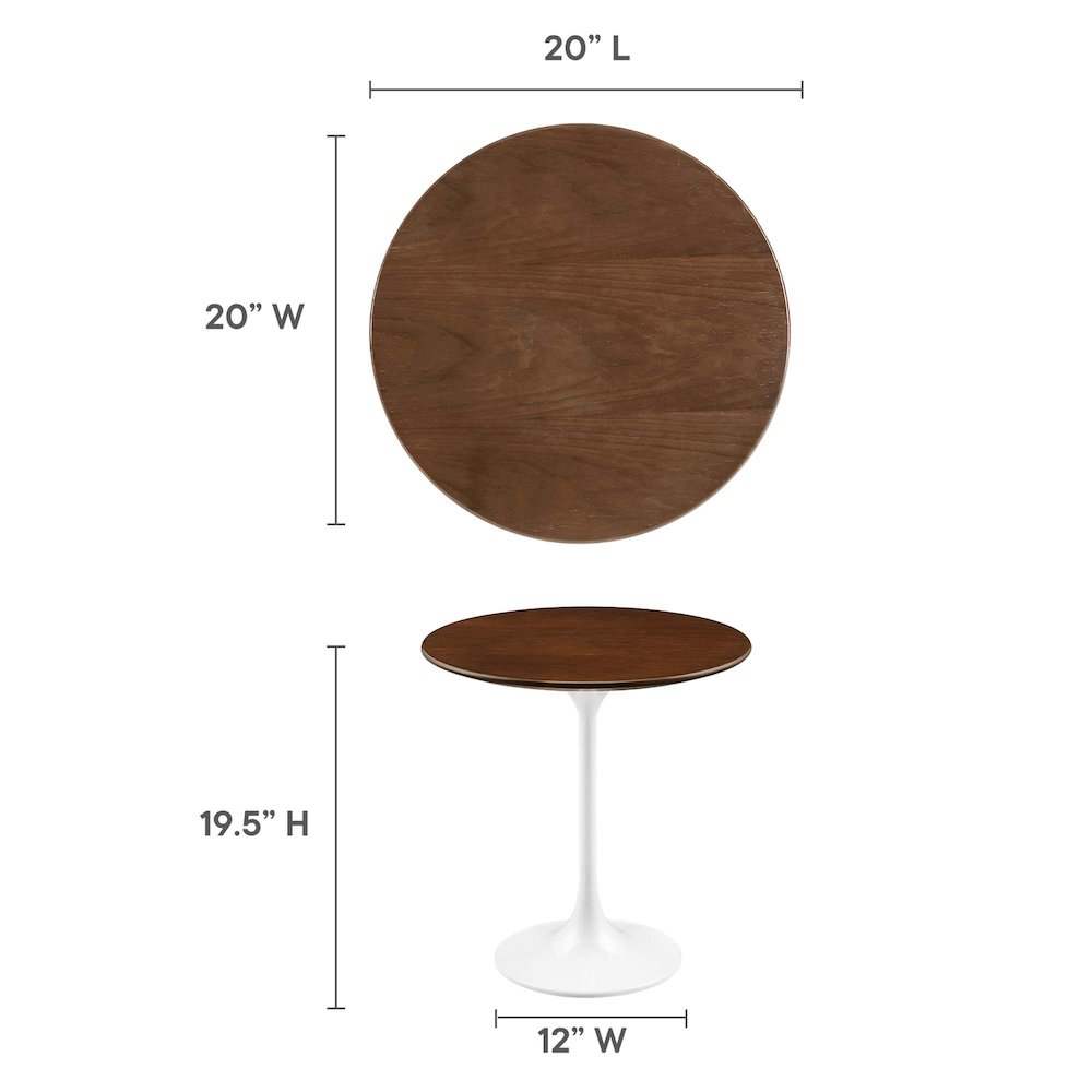 Lippa 20" Round Wood Side Table. Picture 2