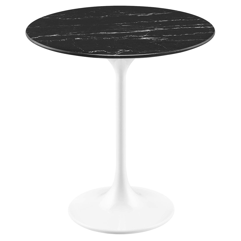 Lippa 20" Round Faux Marble Side Table. Picture 1