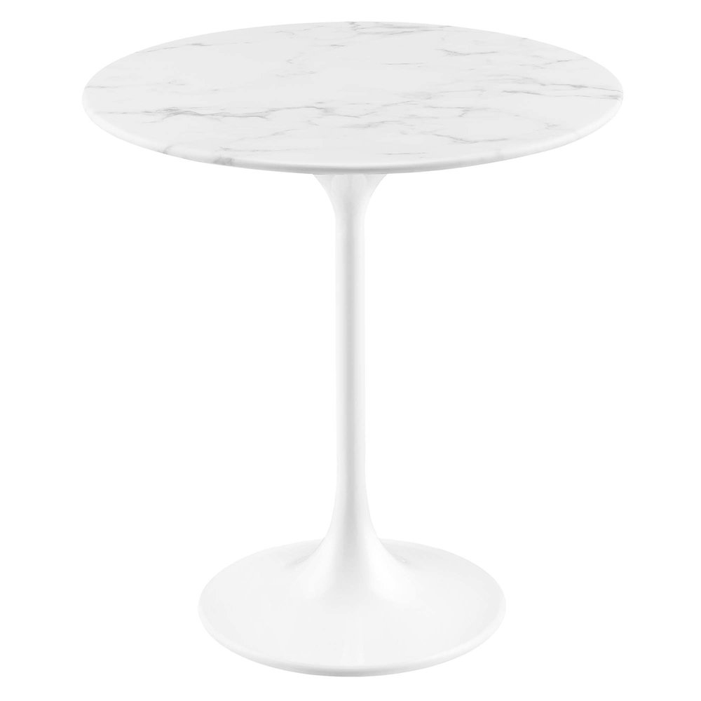 Lippa 20" Round Faux Marble Side Table. Picture 1