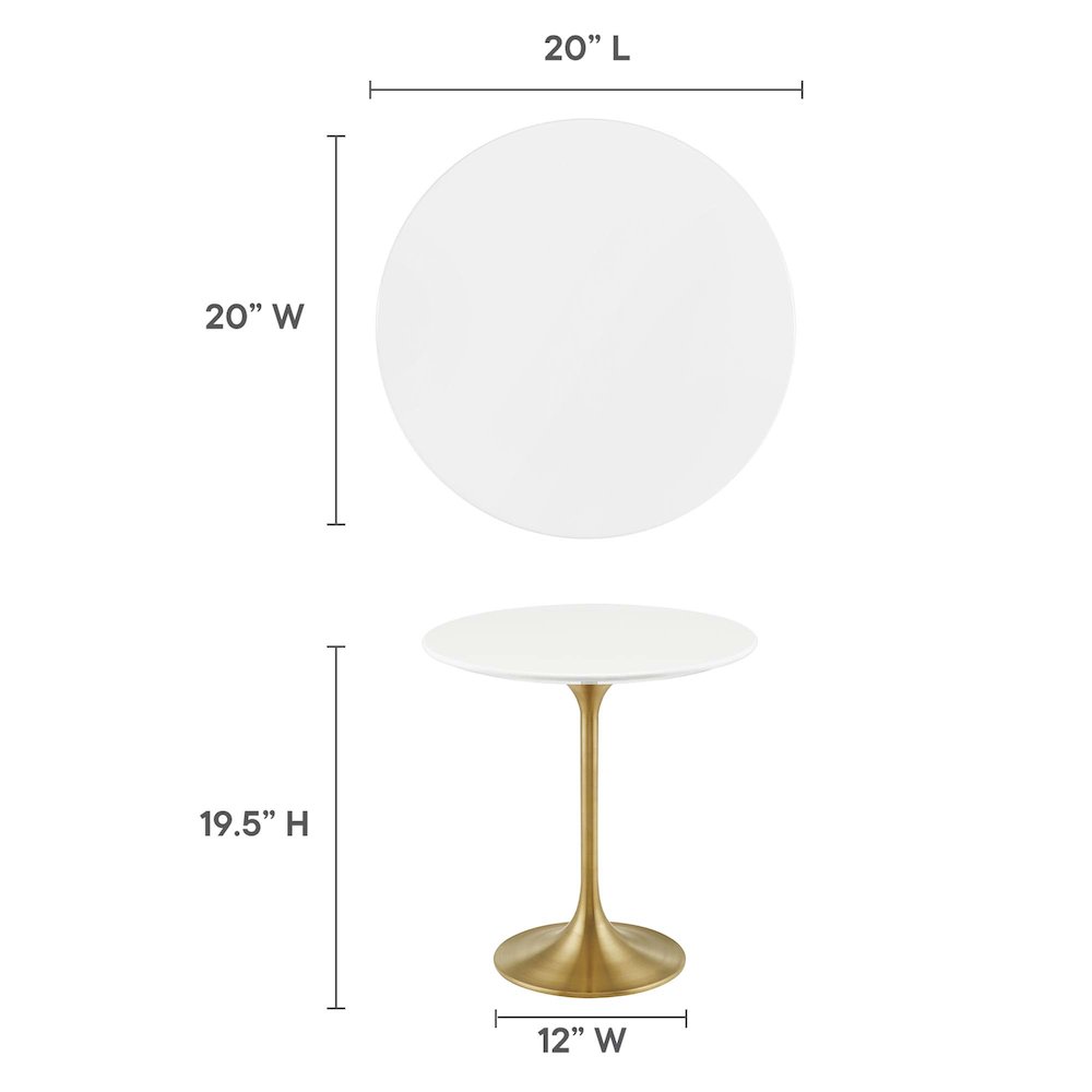 Lippa 20" Round Wood Side Table. Picture 3