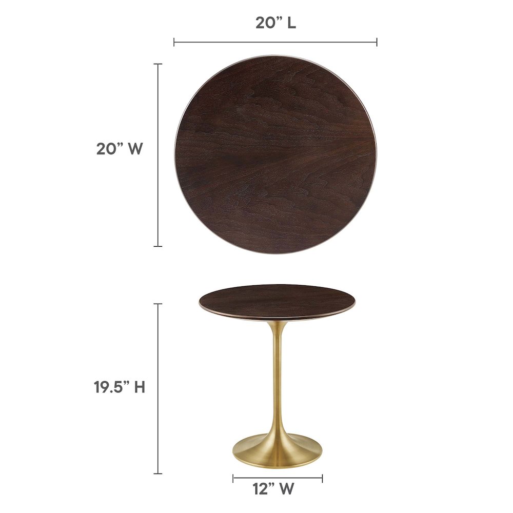 Lippa 20" Round Wood Side Table. Picture 3