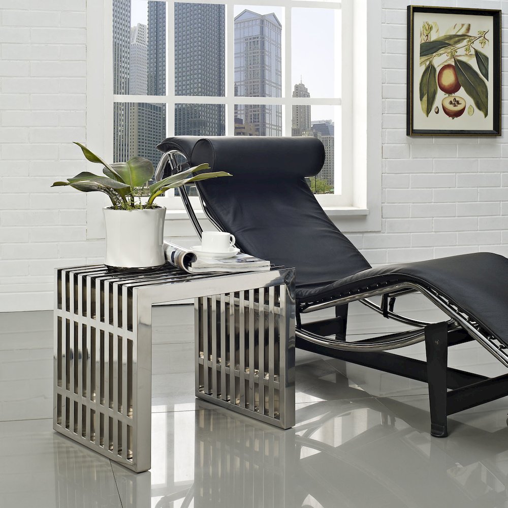 Gridiron Small Stainless Steel Bench. Picture 5
